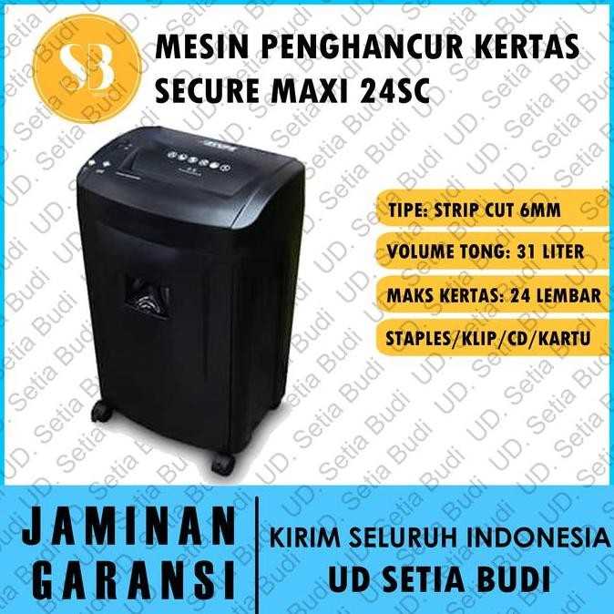 

NEW Mesin Penghancur Kertas Secure MAXI 24 SC
