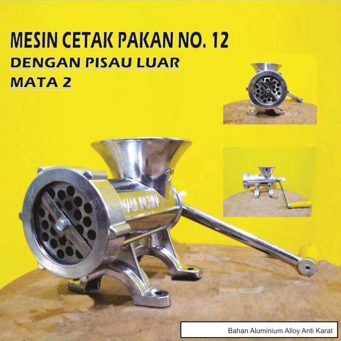 

Terlaris Mesin Cetak Pelet No.12 Alat Pembuat Pelet Voer Ayam Ikan Burung