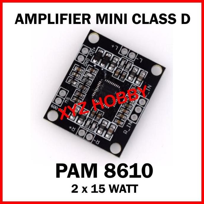 Ampli Mini PAM 8610 Class D Power Amplifier 2 x 15 Watt PAM8610