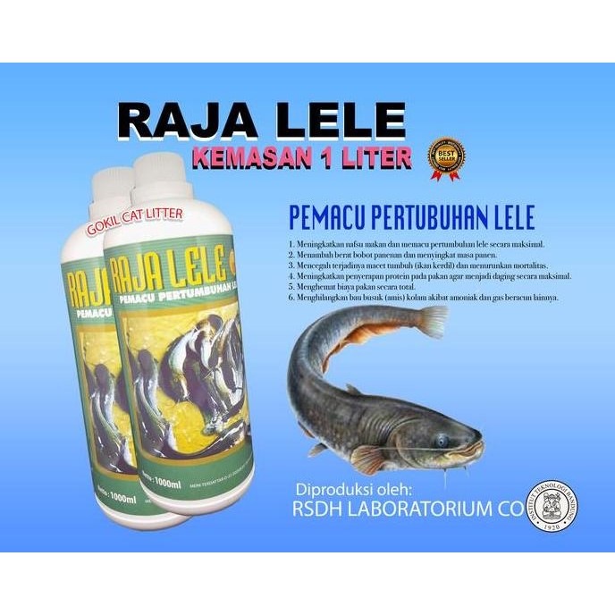 Terlaris 1 Liter Raja Lele-Penggemuk Ikan Lele-Probiotik Ikan-Vitamin Ikan