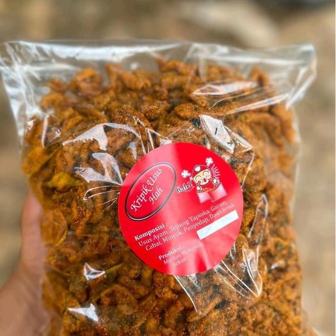 

kripik usus pedas daun jeruk 500gr cemilan food snacks keripik Makanan crispy