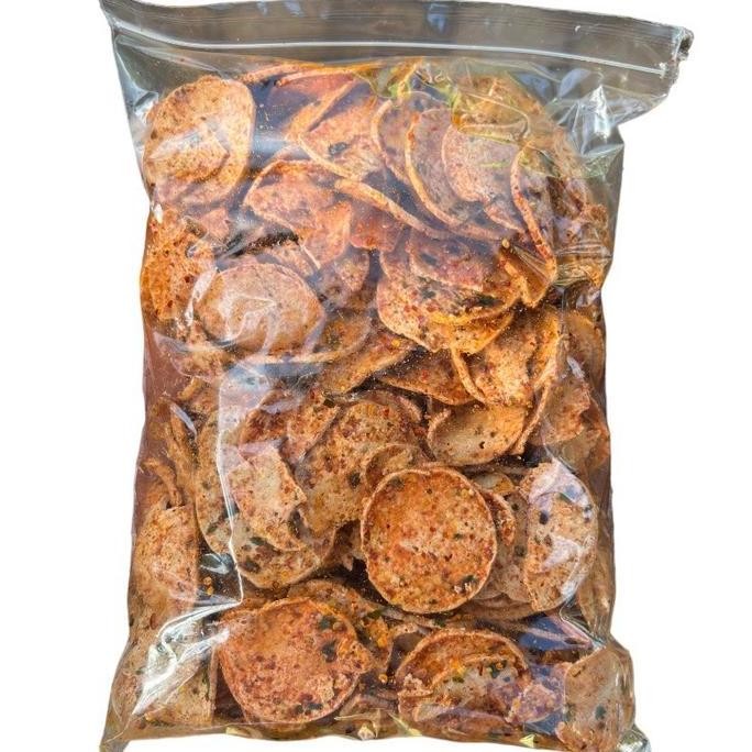 

Keripik Basreng tipis pedas jeruk 500 Gram snack cemilan dena