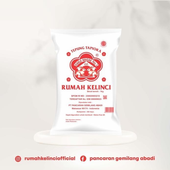 

Terlaris Tepung Tapioka / Kanji Merk Rumah Kelinci 1Kg Per Bal
