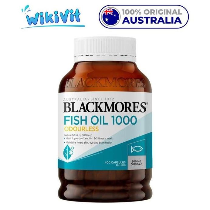 

Terlaris Blackmores Odourless Fish Oil 1000Mg 400 Capsules - Original Australia / Kapsul Omega-3 1000 Mg Odorless / No Odor / Vitamin Omega3 Tidak Berbau / Omega 3 Supplement No Odour / Suplemen Minyak Ikan Tanpa Bau