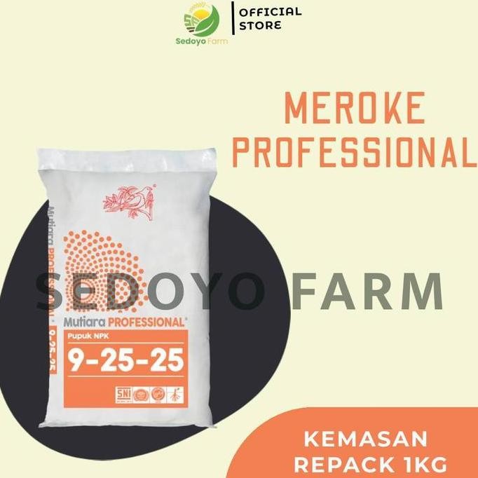 

Terlaris Pupuk Mutiara Profesional 9-25-25 Meroke Npk Kemasan Repack 1Kg Putih Tanaman Kalium Kelapa