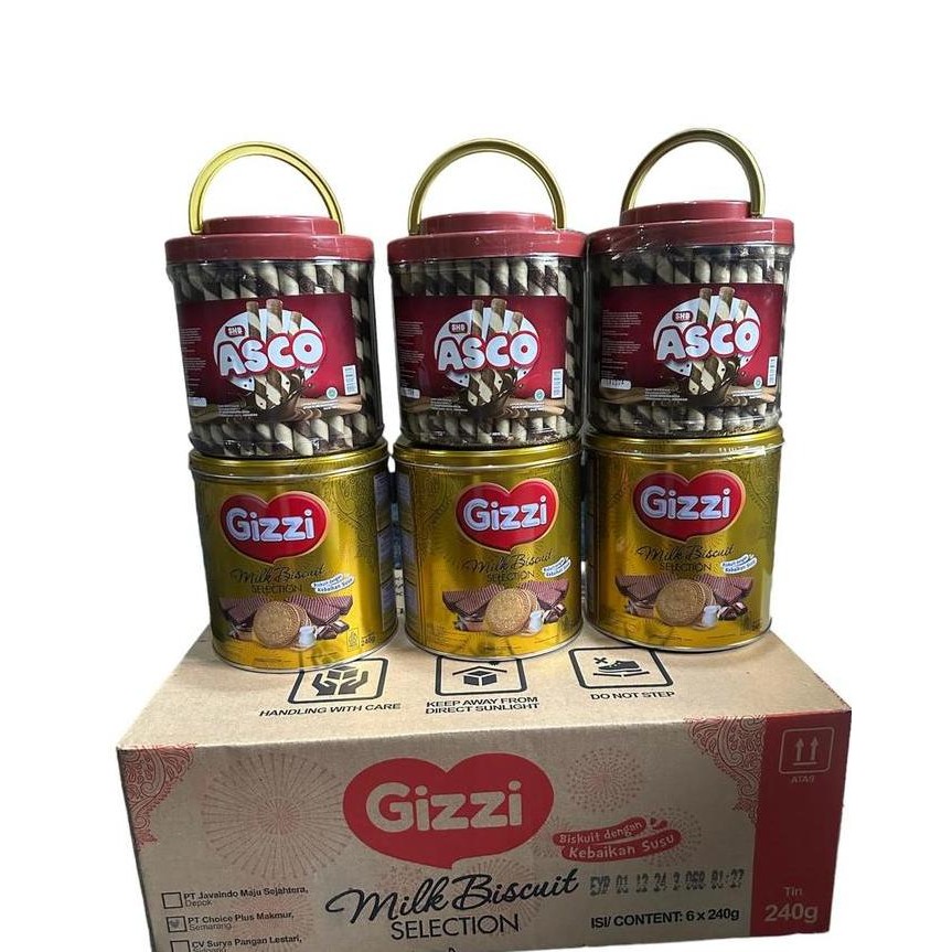 

Biscuit gizzi milk wafer ( 1 karton isi 6 kale ) 240gram