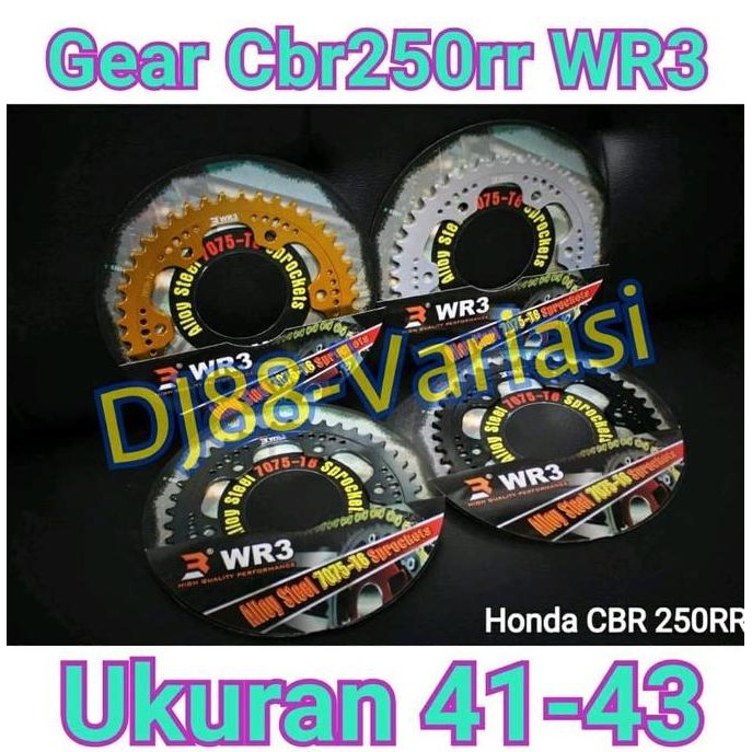 Gear belakang Wr3 cbr 250rr gear cbr 250rr belakang