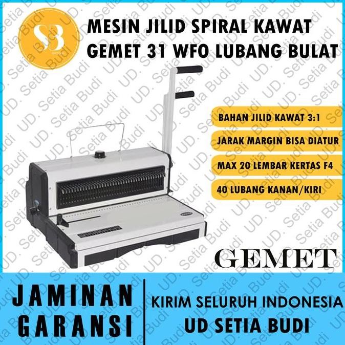 

TERBARU - Mesin Jilid Spiral Plastik GEMET 31 WFO Asli dan Bergaransi