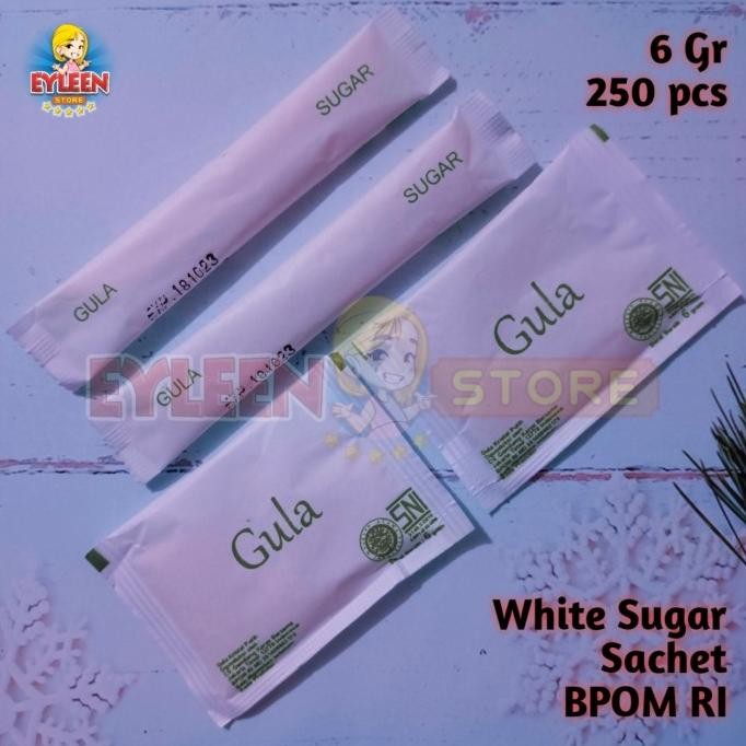 

White Sugar Sachet / Gula Putih Sachet isi 250 pcs ( Kotak / Batang )