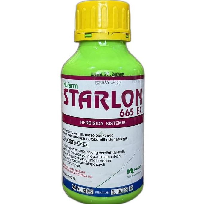 

Terlaris Herbisida Starlon 665 Ec 500 Ml/Racun Gulma Daun Lebar Semak Belukar, Tunggul Kayu Padi&Sawit 500Ml