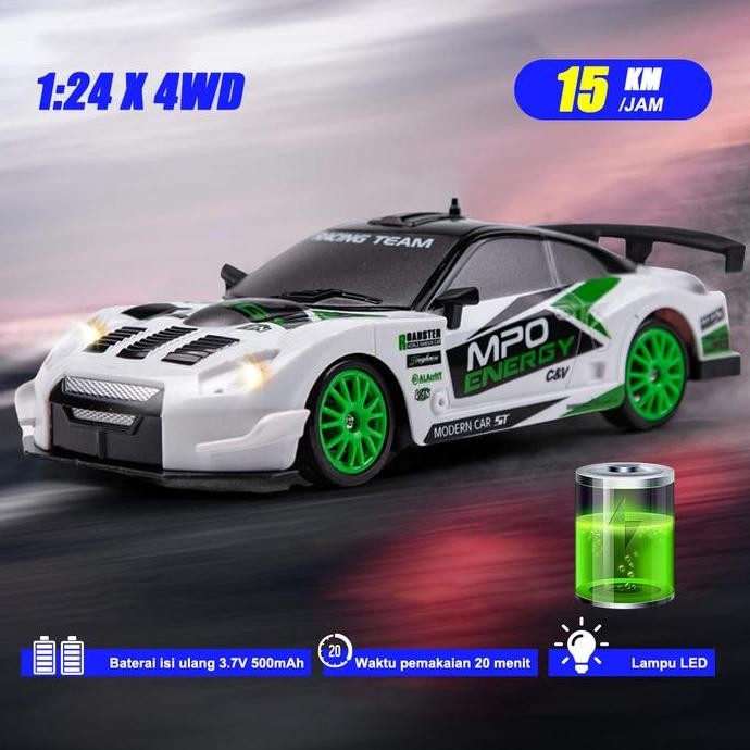 Spesial Wetech Mobil Rc Drift 4Wd Rc Drift Car  2,4Ghz / Mobil Remot Drift Racing Mini Skala 1:24 Ba