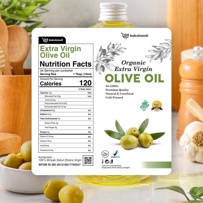 

Minyak Zaitun Extra Virgin Olive Oil Organic Premium Murni Asli 100% Organik EVOO Serbaguna Dapat Diminum Dikonsumi Untuk Kesehatan dan Perawatan Kecantikan bakulsaudi