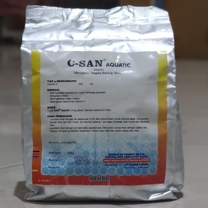 Terlaris Vitamin C Ikan C San Aquatik Sanbe Farma 500 Gram