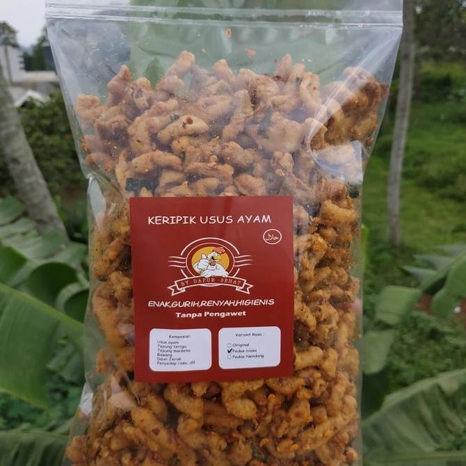 

KERIPIK USUS AYAM CRISPY 500G / KRIPIK USUS / KRIPSUS PEDAS DAUN JERUK