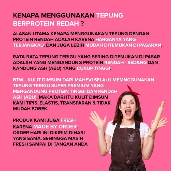 

Kulit Dimsum / Gyoza / Dumpling Premium Hand Made 100% Halal Isi 100