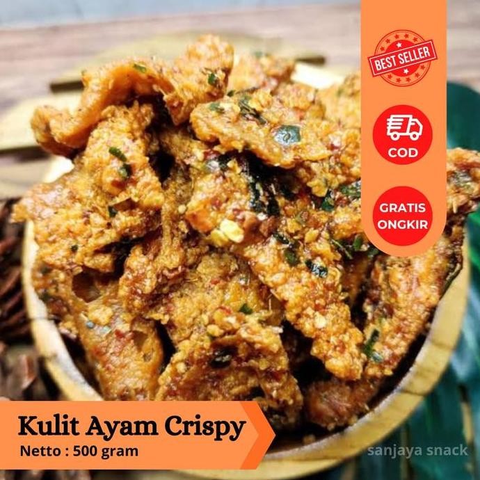 

Kulit Ayam Crispy Pedas Daun Jeruk 500 gram Snacks Food Cemilan Keripik