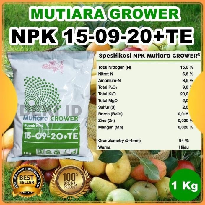 

Terlaris Pupuk Npk Mutiara Grower 15 09 20 Te Meroke 1 Kg Kemasan Pabrik