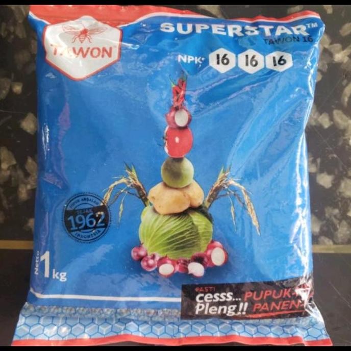 

Terlaris Pupuk Npk Mutiara Biru 1Kg "Cap Tawon" Npk 16-16-16