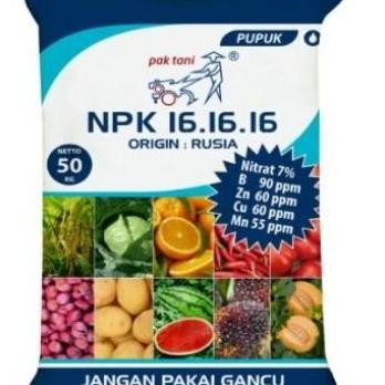 

Terlaris Pupuk Npk Biru 16-16-16 Pak Tani 1 Kg