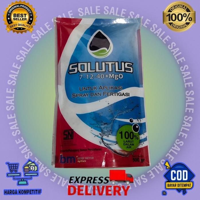 

Terlaris Pupuk Npk Bm Solutus 7-12-40+Mgo Kemasan 500 Gram