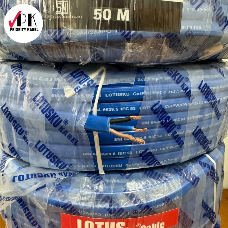 PJ Kabel Pompa Submersible Sibel LOTUSku HYO 3x2,5mm 3x2.5 (Per Meter) 1M