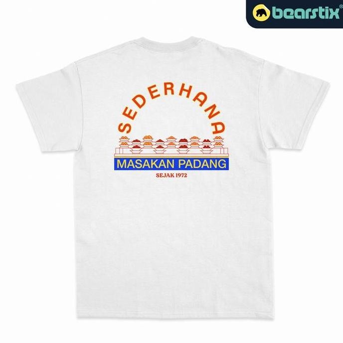 BEARSTIX - Tshirt Nasi Padang Sederhana - Baju Streetwear - Kaos Chef Food Blogger Vlogger H56