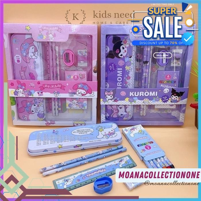 

KOTAK PENSIL STUDY SET 7IN1 KUROMI SANRIO PRODUK PILIHAN
