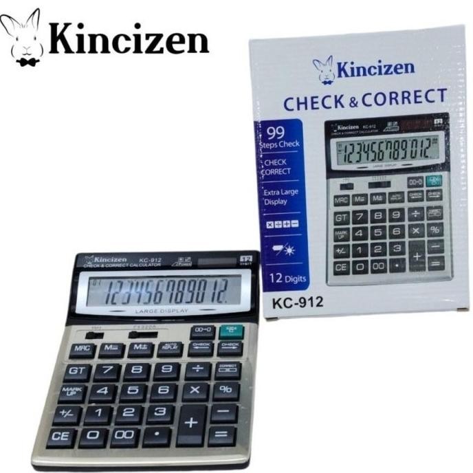 

Hj-77 Dh-68 Kincizen Ct-912 Besar Kalkulator Check Correct / Calculator Desktop Ct912 Murah