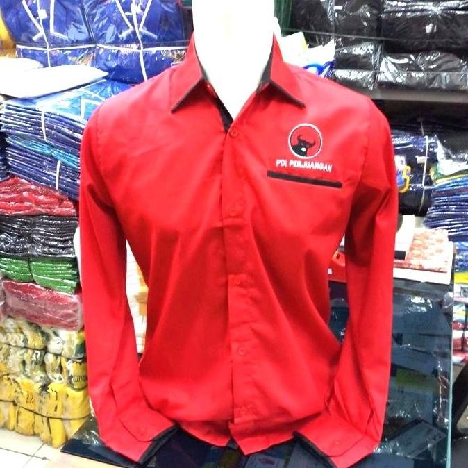 Kemeja Pdi / Kemeja Partai Pdip / Seragam Pdi New Stok