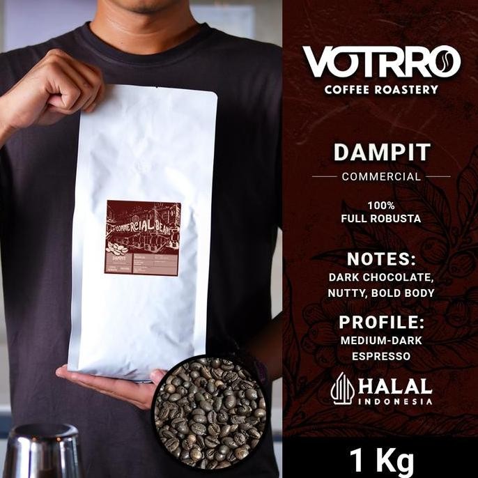

VOTRRO Biji Kopi Bubuk 100% Full Robusta Dampit Roasted Commercial - BEST PRICE Robusta Espresso