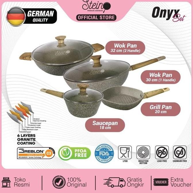 Sale Steincookware Stein Onyx Granite Series Complete Set.