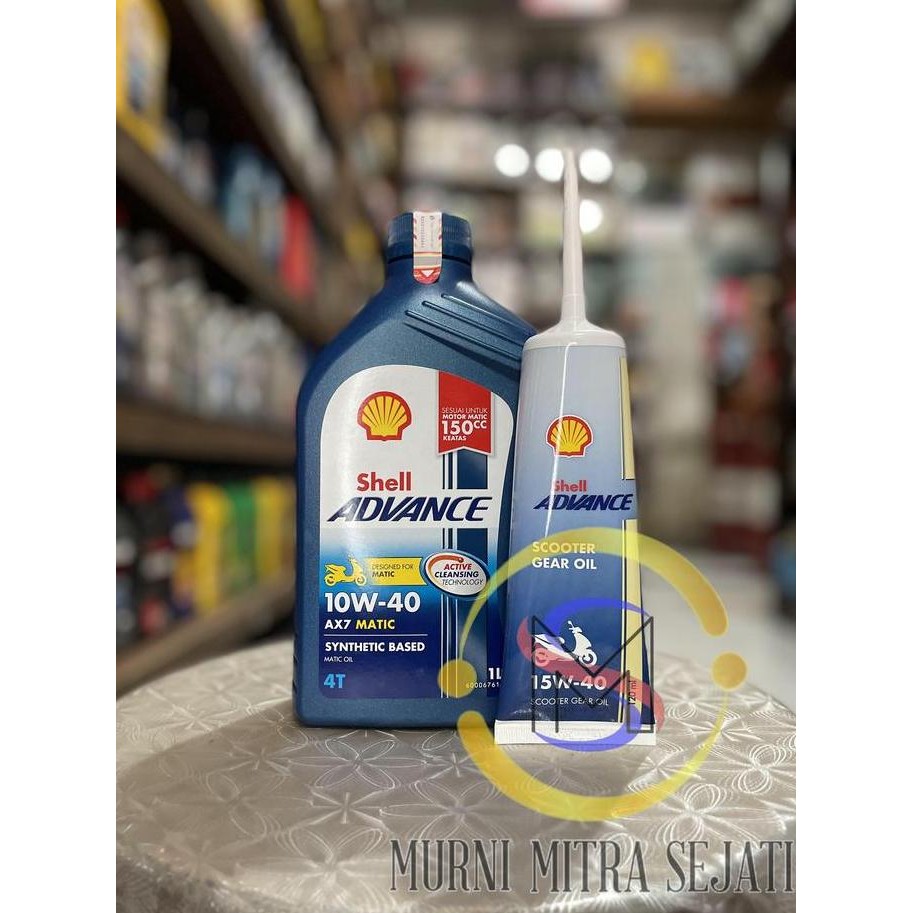 Shell Advance Ax7 Matic Sae 10W-40 Ax-7 10W40 10 W 40 1 L Terbaru