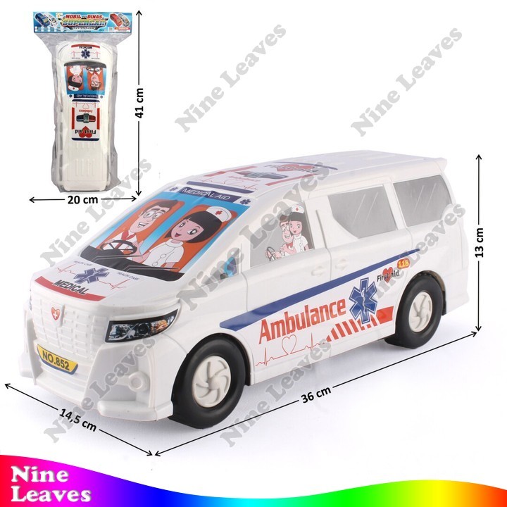 Mainan Mobil Alphard Ambulance Friction Mobil Dinas Super Car