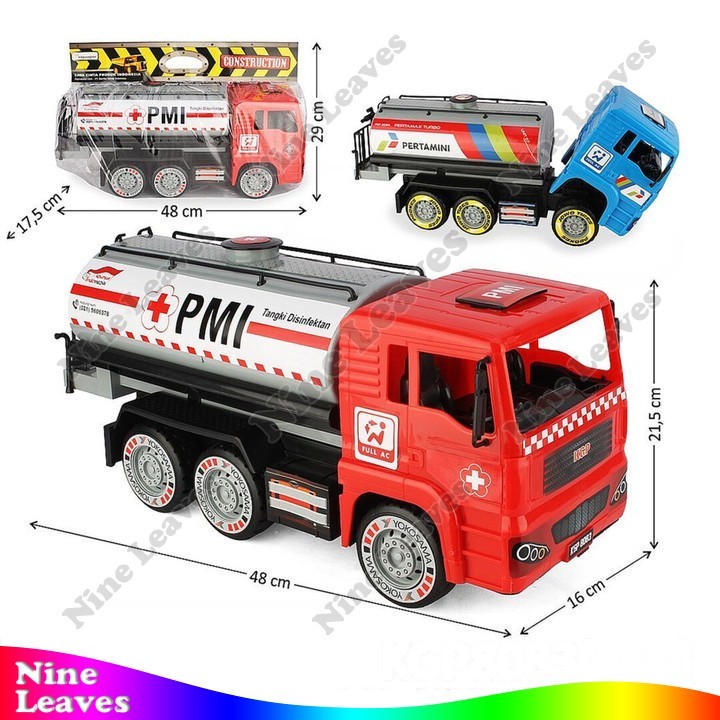 Mainan Anak Truk Tronton Tangki 48 cm Friction Construction
