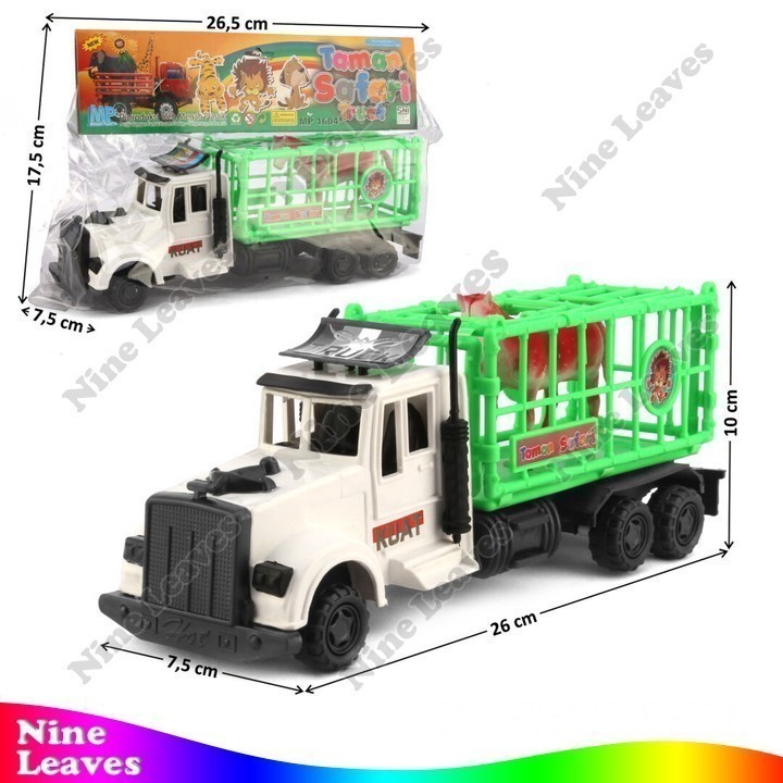 Mainan Anak Truk Tronton Muat 26 cm Friction Muat Animal Taman Safari Truk