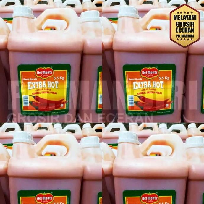 

Diskon! Delmonte 5,5Kg Extra Hot / Del Monte / 5,5 Kg / Sambal Pedas