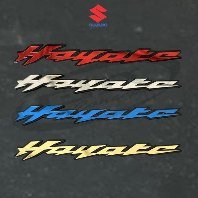 PROMO Emblem Suzuki HAYATE Timbul Logo Motor 3D Akrilik Variasi bukan stiker Aksesoris
