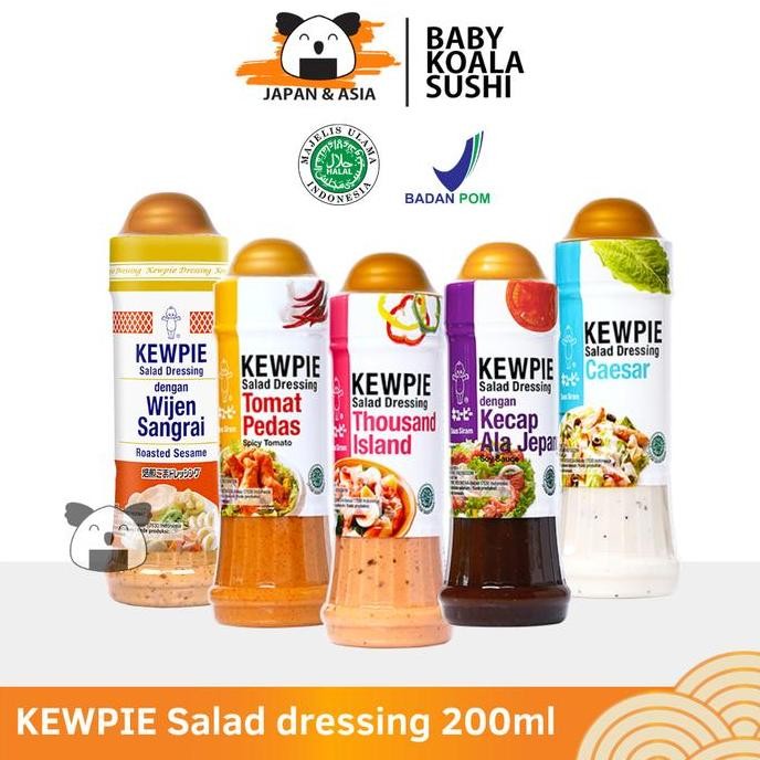 

Tersedia KEWPIE Salad Dressing | Saos Siram Topping Cocolan Saus Terbaik