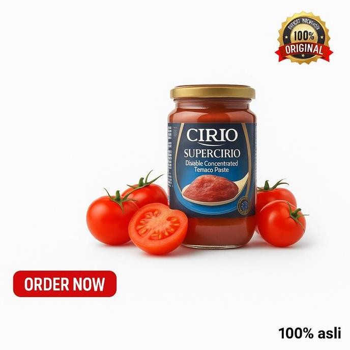 

cirio supercirio tomato puree 350 gr - tomato paste saus tomat pasta terlaris