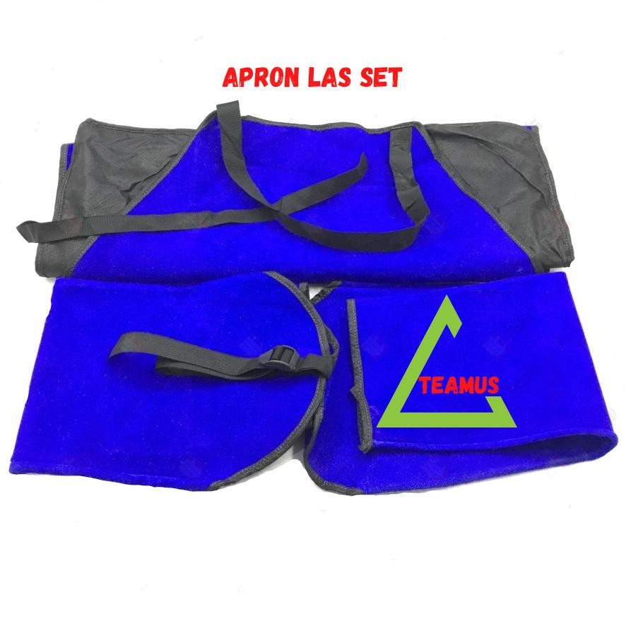 WN Apron Las Set Safety | Baju Las Safety Satu Set Apron Las Bahan Kulit Seragam Baju + Tangan