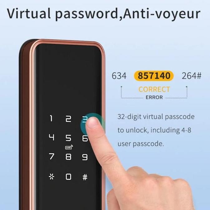 Gagang Pintu Pintar Smart Key Pengaman Kartu Password Buka Otomatis SS88