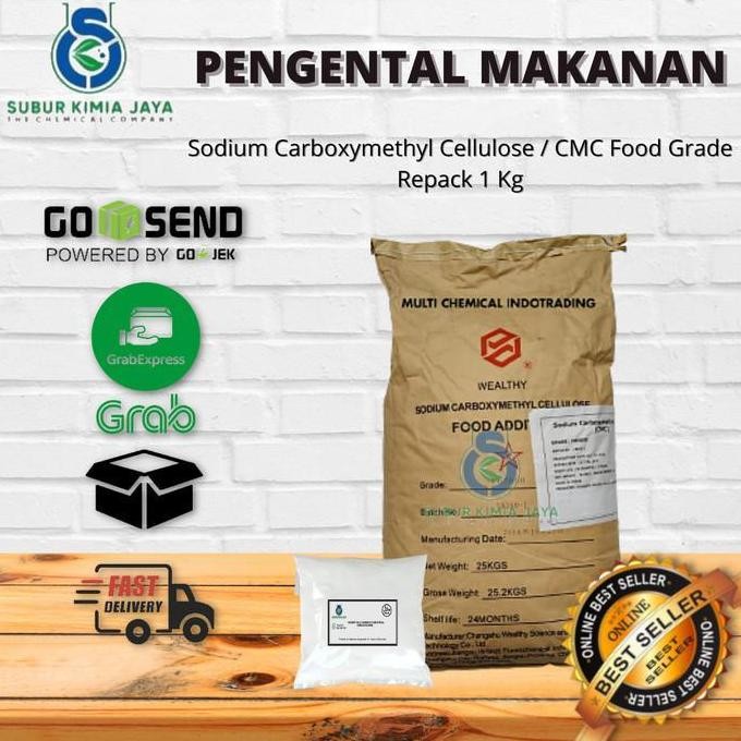 

Tersedia CMC / CarboxyMethyl Cellulose / Pengental Makanan ( FOOD GRADE ) 1 KG