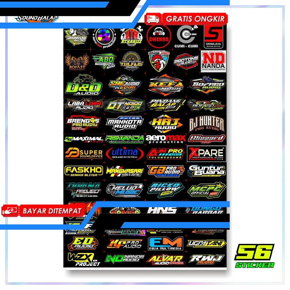 

[Termurah] Viral Stiker Sound System Vynil Anti Air Isi 63/56/55 Sticker - Faskho Brewog Brengos Bj Hunter Katun Cotton Combed 30S Premium Fashion Distro
