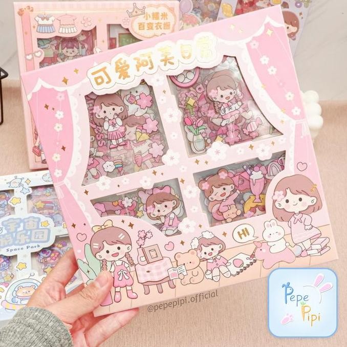 

ready Sticker Senmu Isi 100 Dus Paket Sticker lembar stiker jurnaling