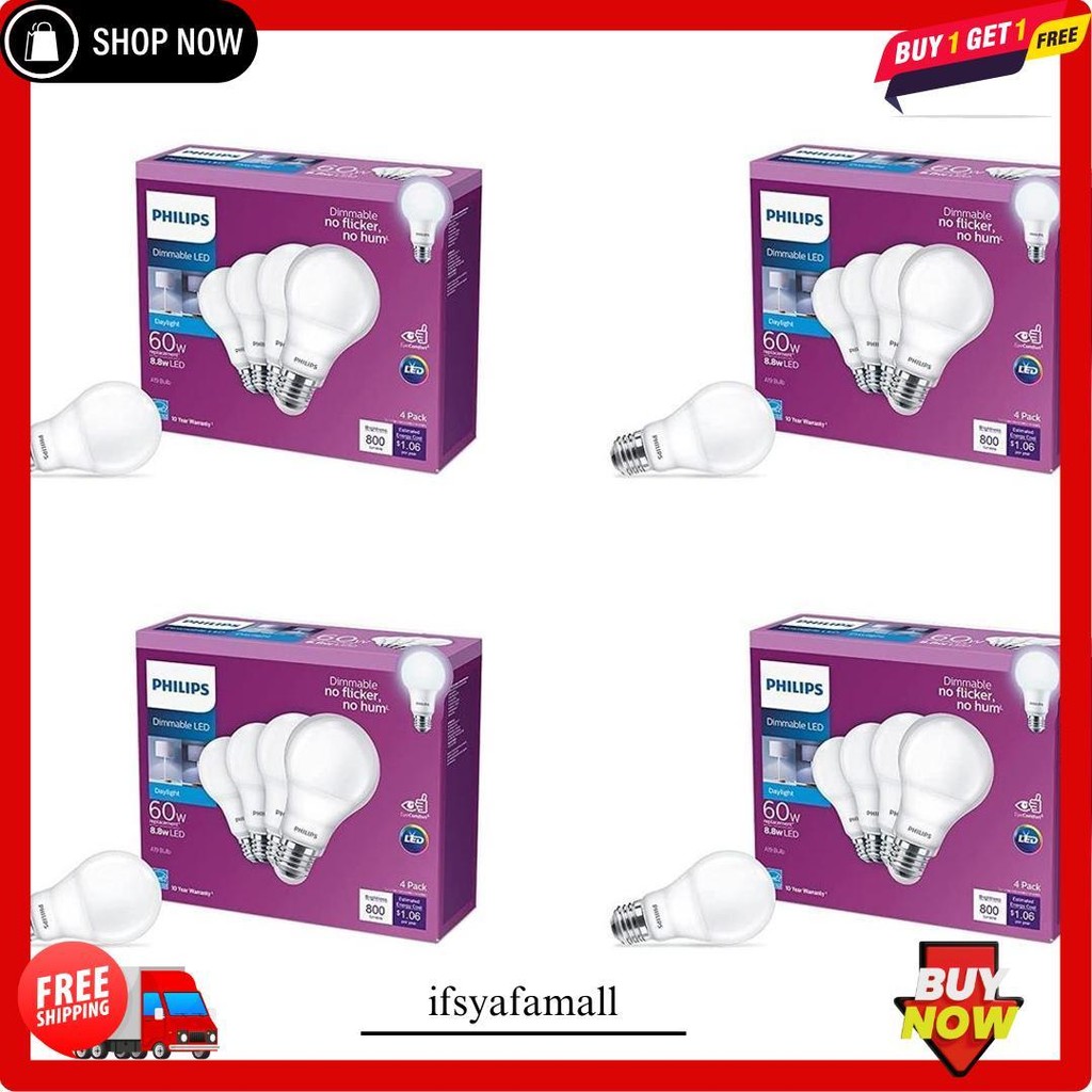 100% Ori Lampu Philips 8W 12W 14W 14.5W Lampu Led Philips 8Watt 12Watt 14Watt 14.5Watt Multipack Phi