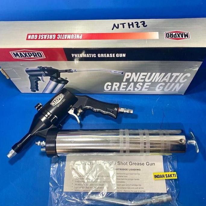 BEBAS ONGKIR - AIR GREASE GUN MAXPRO PISPOT GEMUK ANGIN PNEUMATIC GREASE GUN