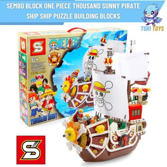 Terlaris SEMBO BLOCK One Piece Thousand Sunny Pirate Ship Mainan Susun Bricks SY6299 SALE