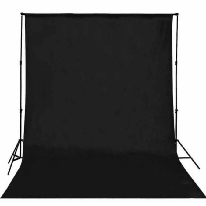Kain Background Hitam Polos 2X2.5Meter New Stok