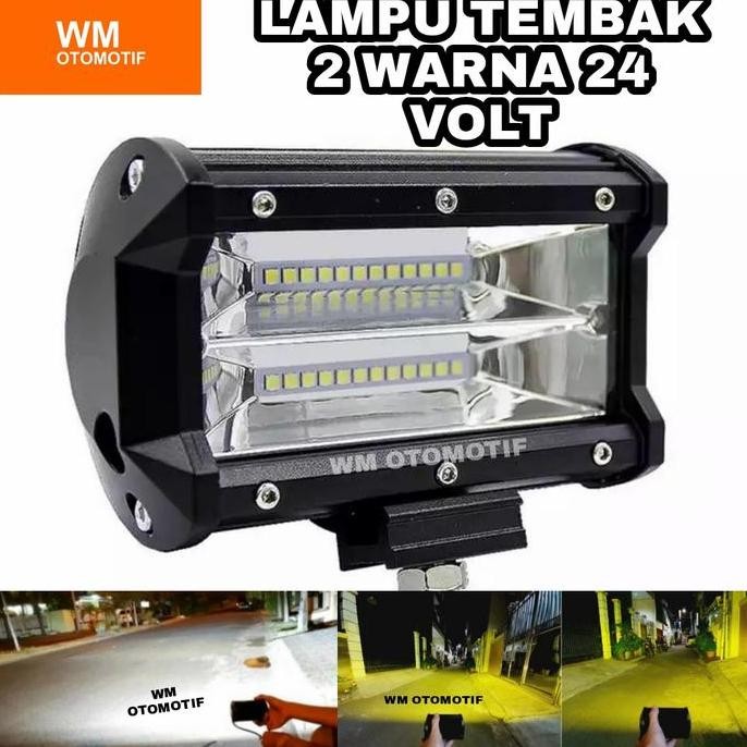 Promo Lampu LED Tembak Sorot Putih Kuning 24 Mata 2 Susun 24 Volt Truck Bus COD