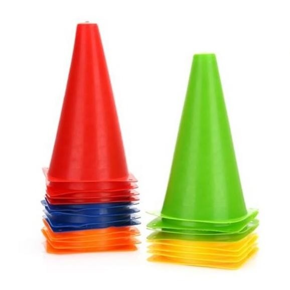 Ready Satu Set 12 Pcs (1 Lusin) Cone/Cones Kun Kerucut Rapat 23 Cm Untuk Olahraga